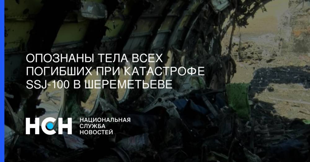 Опознаны тела всех погибших при катастрофе SSJ-100 в Шереметьеве