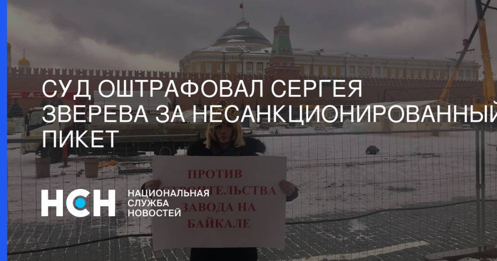 Суд оштрафовал Сергея Зверева за несанкционированный пикет