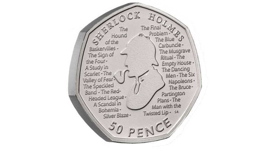 В Британии выпустили монету с изображением Шерлока Холмса