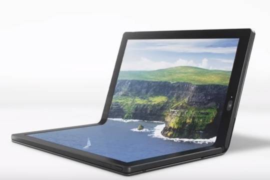 Компания Lenovo анонсировала прототип ноутбука с гибким экраном