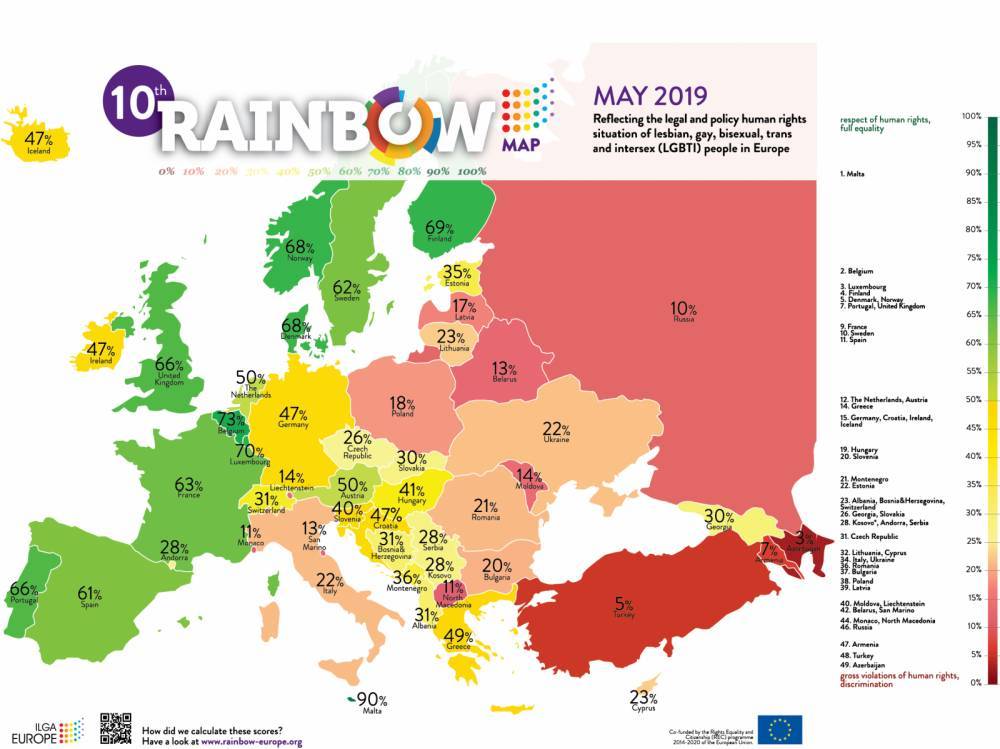 Украина уступила Венгрии в европейском рейтинге соблюдения прав ЛГБТ-сообщества | Политнавигатор