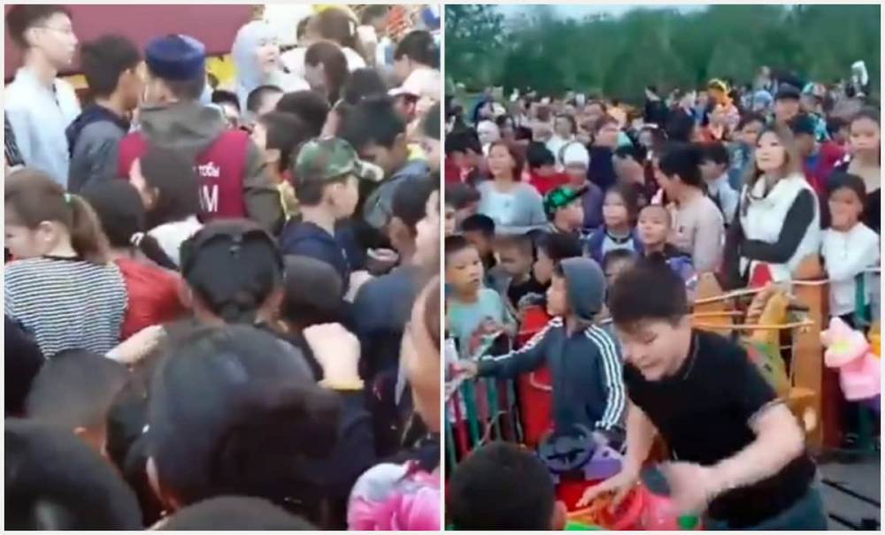 "Будто хлеб в войну раздавали": раздача мороженого в Жанаозене обернулась давкой (видео)