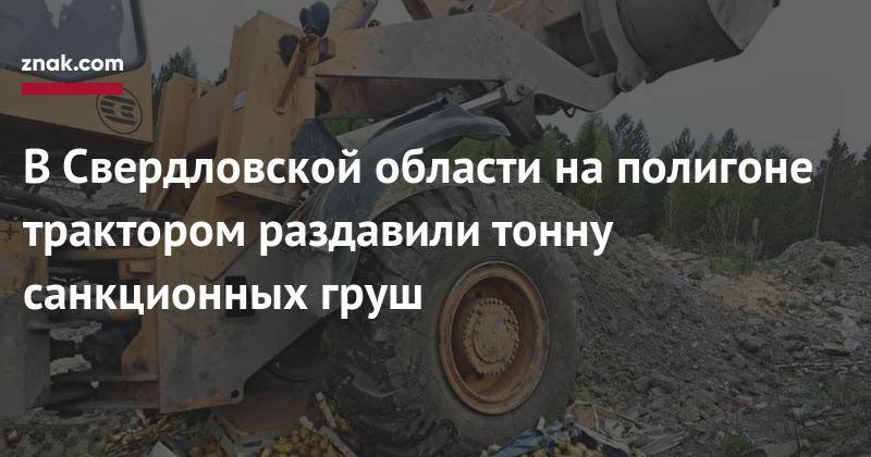 В&nbsp;Свердловской области на&nbsp;полигоне трактором раздавили тонну санкционных груш