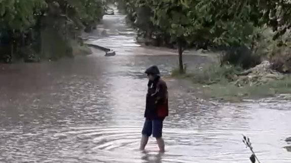 В Феодосии затопило часть дорог селевыми потоками