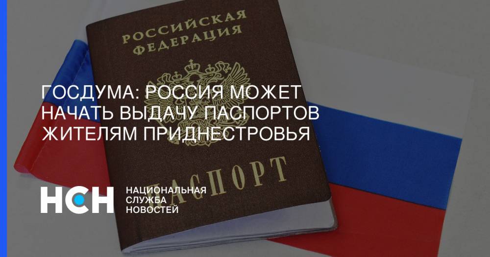 Госдума: Россия может начать выдачу паспортов жителям Приднестровья