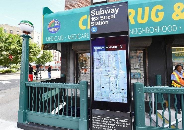 Цифровые навигационные киоски начали устанавливать в метро Нью-Йорка