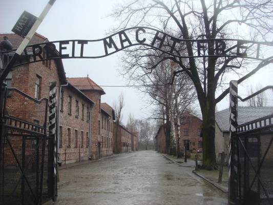 В Польше суд смягчил приговор раздевшимся до гола у ворот Освенцима