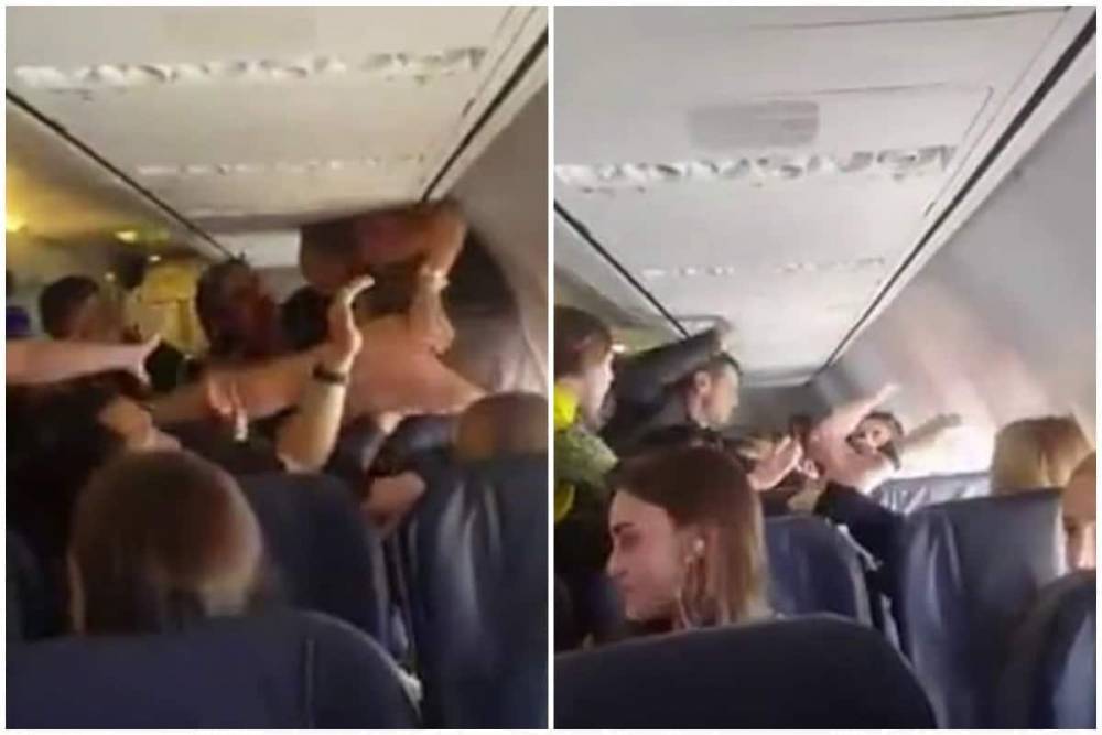 Пьяная украинка решила выгнать иностранцев из самолета и устроила дебош