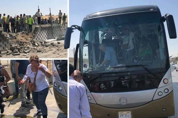 Взрыв туристического автобуса возле пирамид Гизы в Египте