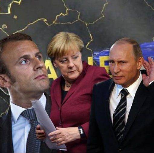 Путин обсудил с Меркель и Макроном внутриукраинский кризис с учётом провальной политики Порошенко