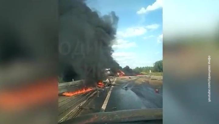 Появилось видео последствий аварии на Минском шоссе