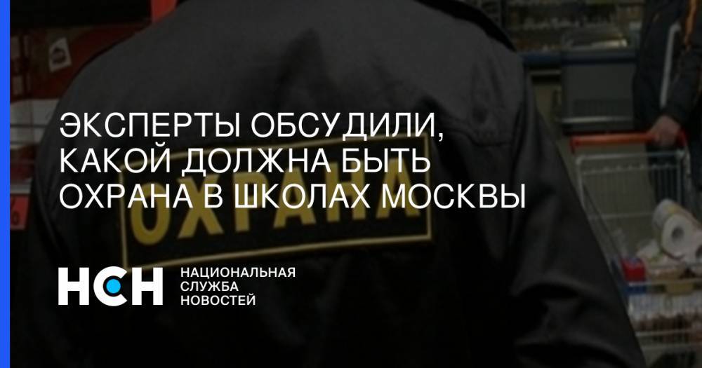 Эксперты обсудили, какой должна быть охрана в школах Москвы