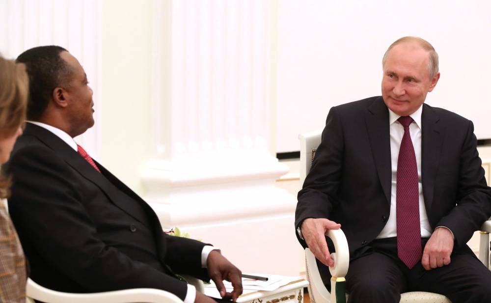 Встреча Владимира Путина и президента Конго Дени Сассу-Нгессо состоялась в Кремле