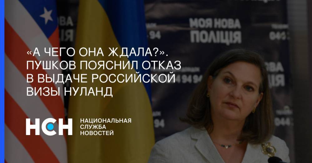 «А чего она ждала?». Пушков пояснил отказ в выдаче российской визы Нуланд