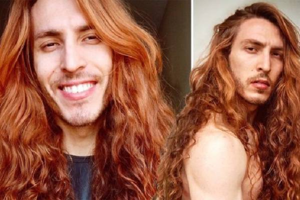 Женщины в Бразилии завидуют волосам мужчины-модели. Он отрастил локоны длинной полметра