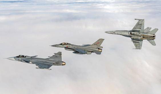 В Скандинавии стартовали совместные учения ВВС Финляндии, Швеции и семи стран НАТО