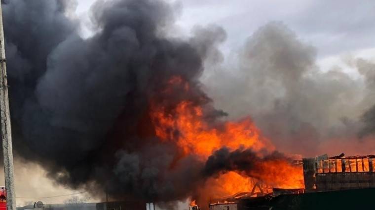 Крупный пожар в&nbsp;Мурманской области