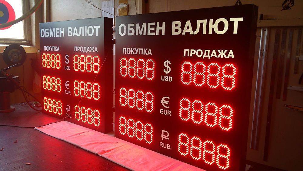 Запретят ли банкам России размещать уличные табло с курсами валют