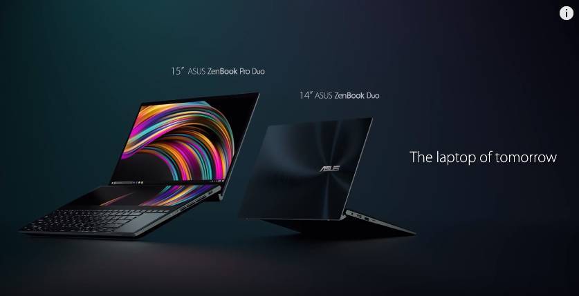 Asus представила ноутбук ZenBook Pro Duo с двумя экранами