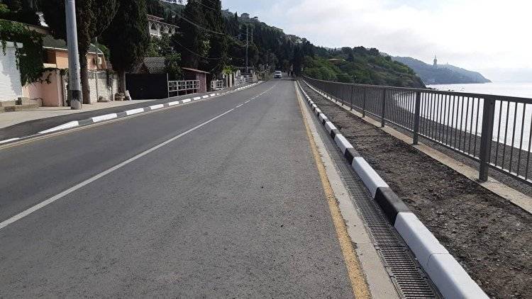 Завершен ремонт участка дороги в Большой Алуште