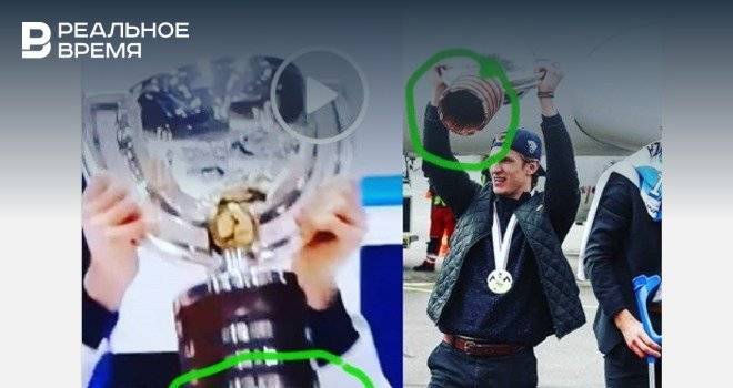 Хоккеисты сборной Финляндии сломали кубок победителя ЧМ-2019