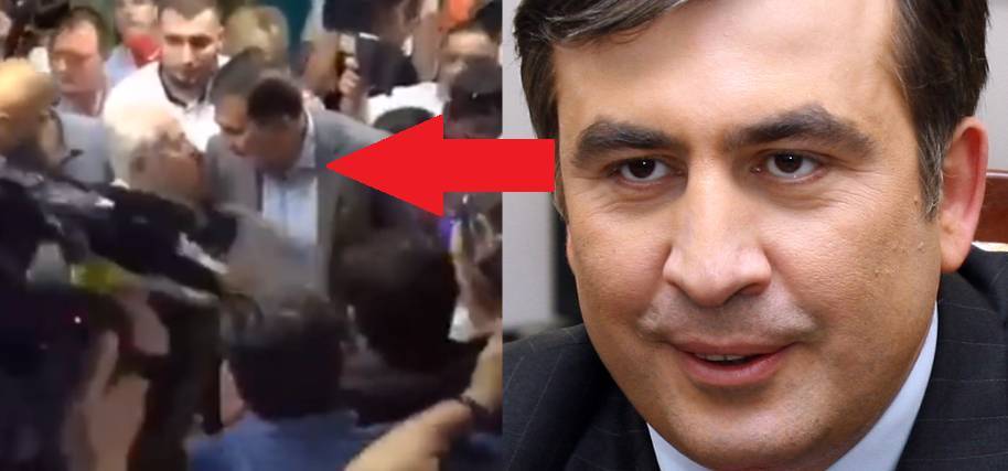 Опубликовано видео, как Михаила Саакашвили встретили на Украине