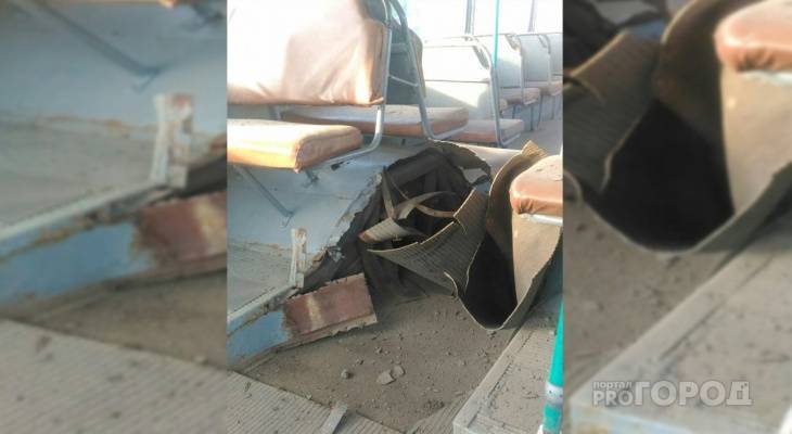 В Чебоксарах взрыв разрушил салон троллейбуса