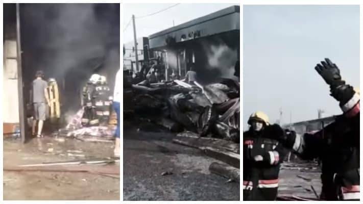 Крупный пожар произошел в магазине ковров в Шымкенте (видео)