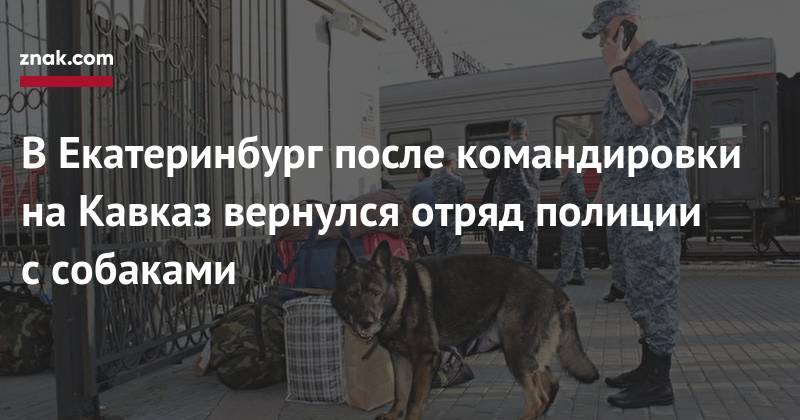 В&nbsp;Екатеринбург после командировки на&nbsp;Кавказ вернулся отряд полиции с&nbsp;собаками