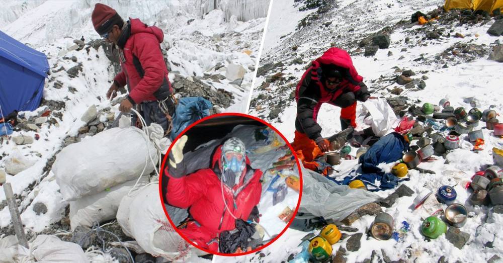 Генеральная уборка на Эвересте! В 2019 году с горы спустили рекордное количество мусора.