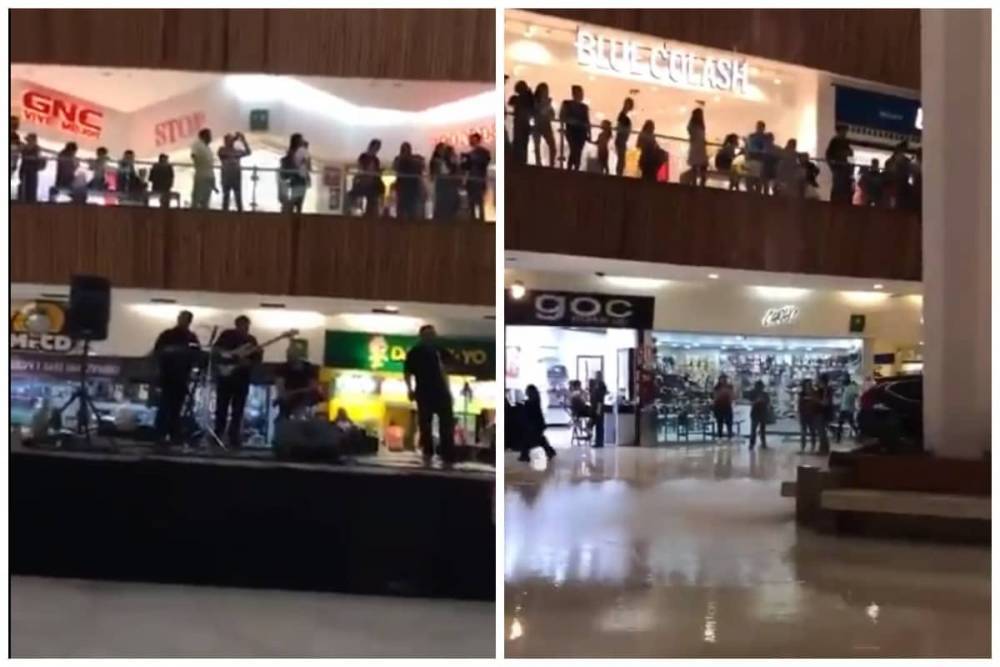 Музыканты сыграли мелодию из "Титаника" во время потопа в торговом центре