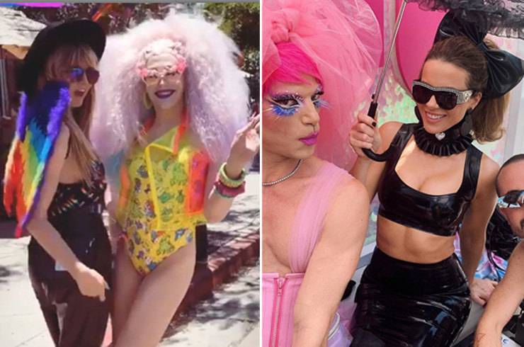 Хайди Клум и Кейт Бекинсейл стали участницами парада ЛГБТ-меньшинств