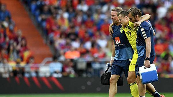 Классон получил травму колена в матче за сборную Швеции