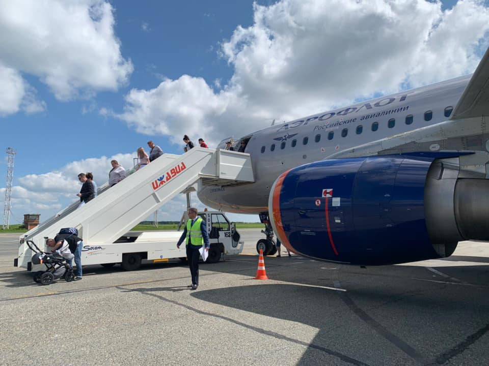В Ижевск прилетел первый рейс самолета Airbus-A320