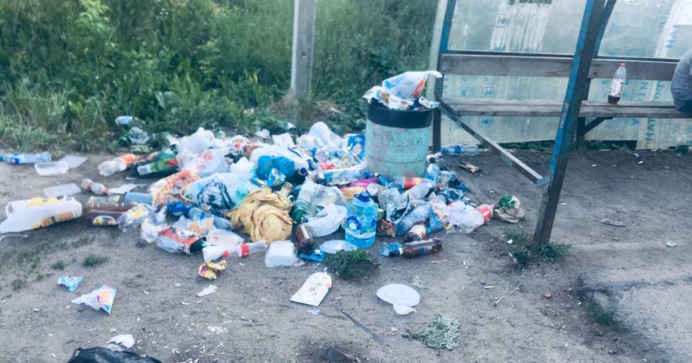 Жители Красного бора погрязли в мусоре