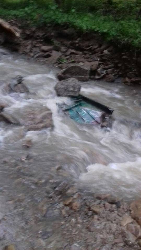 На Закарпатье грузовик с лесорубами сорвался с горы в реку. Погибли пять человек