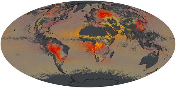 Планета Аэрозоль: карта загрязнения Земли