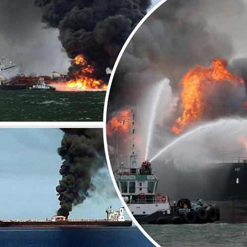 В Оманском заливе напали на два танкера, один из них затонул
