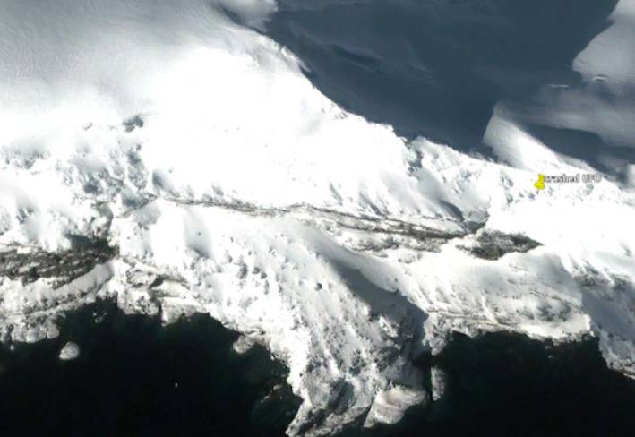 На карте Google обнаружено потерпевшее крушение НЛО на Южном полюсе