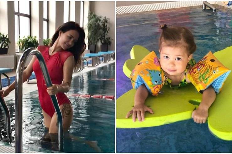 Екатерина Климова попыталась научить трехлетнюю дочь плавать: забавное видео
