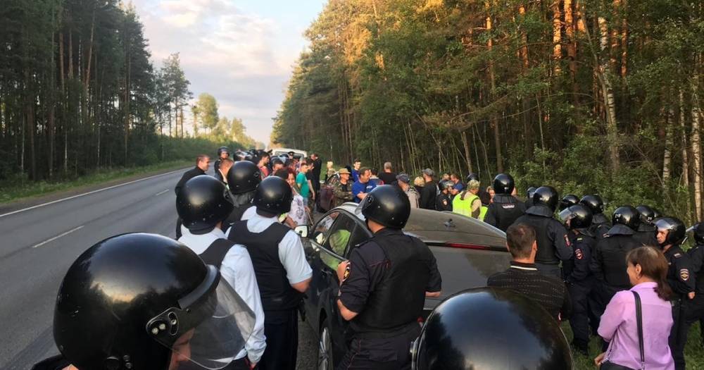 Под Орехово-Зуево силовики избили активистов, протестующих против вырубки леса под мусорный полигон