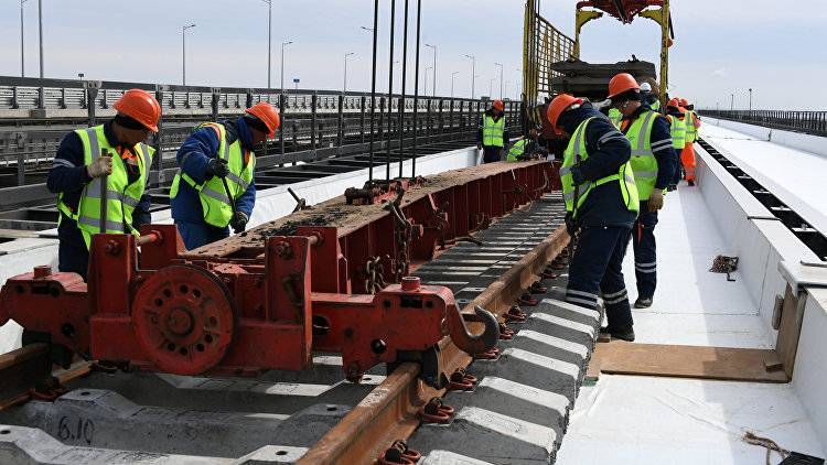 Железнодорожная часть Крымского моста строится с опережением – генподрядчик