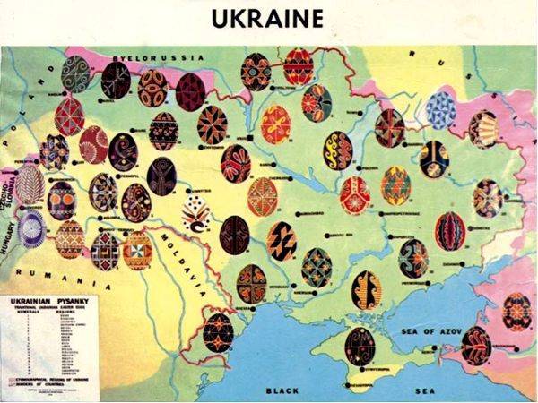 Украинские писанки в разных регионах страны