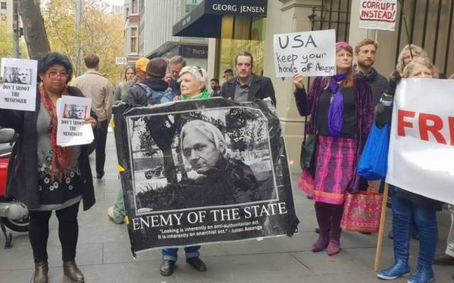 В Австралии прошел митинг в поддержку Ассанжа