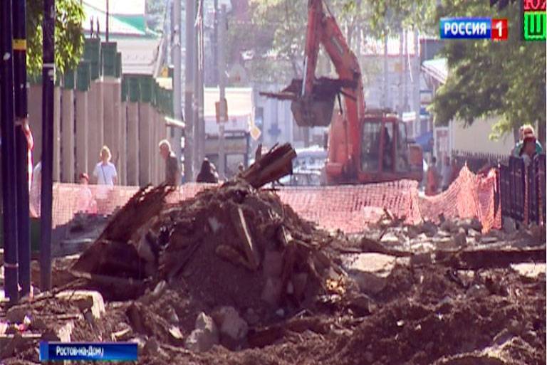 В донской столице приостановили реконструкцию улицы Станиславского