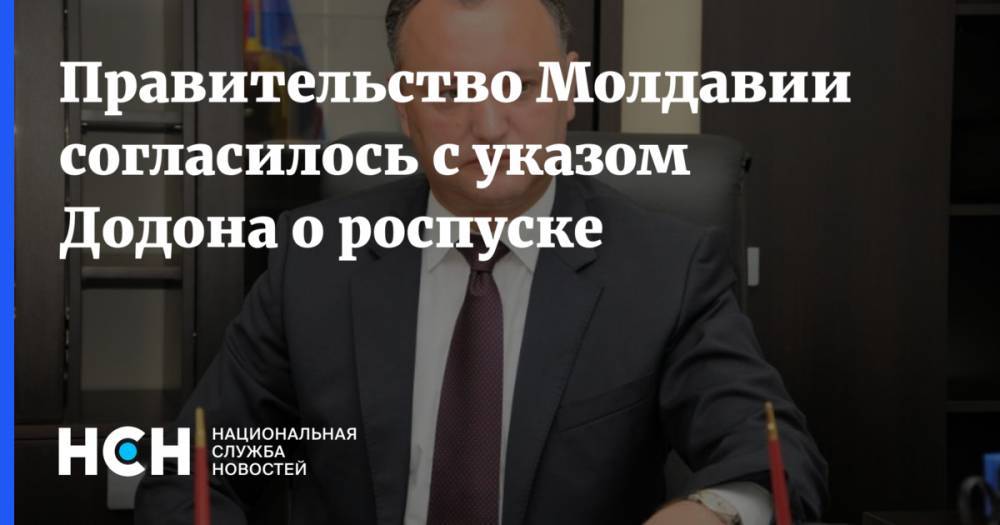 Правительство Молдавии согласилось с указом Додона о роспуске