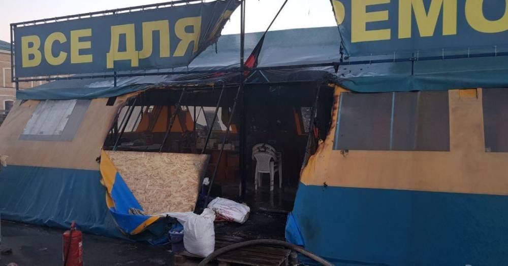 Полиция нашла возможного поджигателя волонтерской палатки в Харькове
