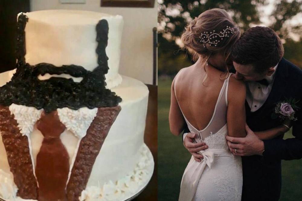 Супруги выложили фото своего свадебного торта, но люди не оценили его дизайн