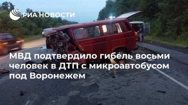 МВД подтвердило гибель восьми человек в ДТП с микроавтобусом под Воронежем