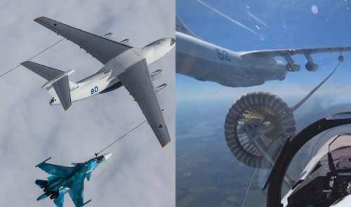 Взлёт, дозаправка, посадка: Опубликовано видео воздушных манёвров СУ-35С и СУ-30СМ